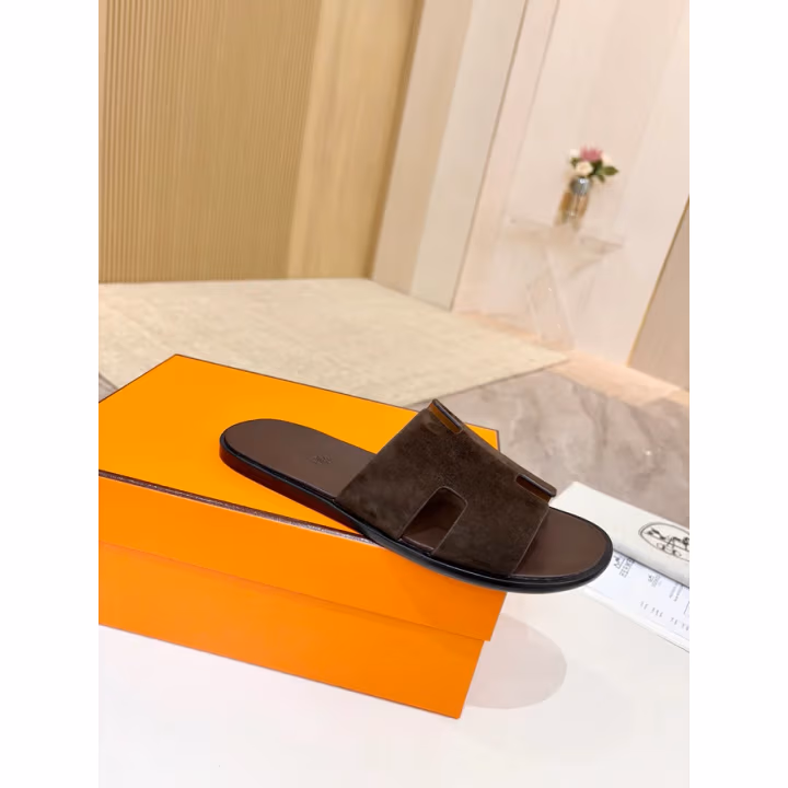 Hermès brown slide — ref 788828