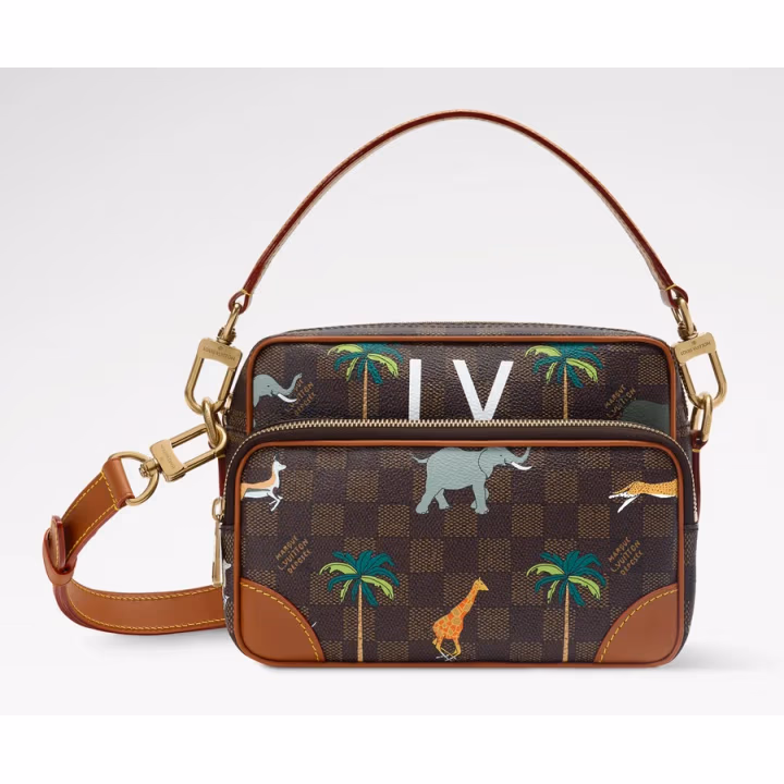 Louis Vuitton brown canvas bag — ref 799528
