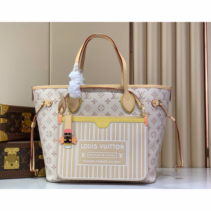 Louis Vuitton cream canvas bag — ref 790745
