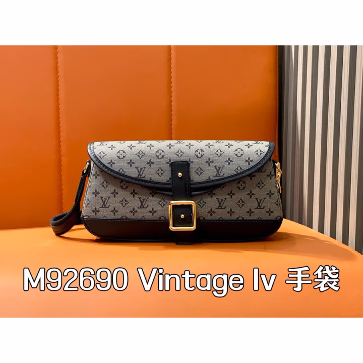 Louis Vuitton grey canvas bag — ref 794840