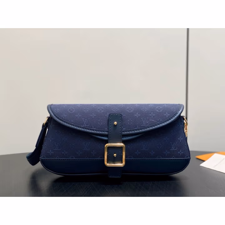 Louis Vuitton navy canvas bag — ref 790777