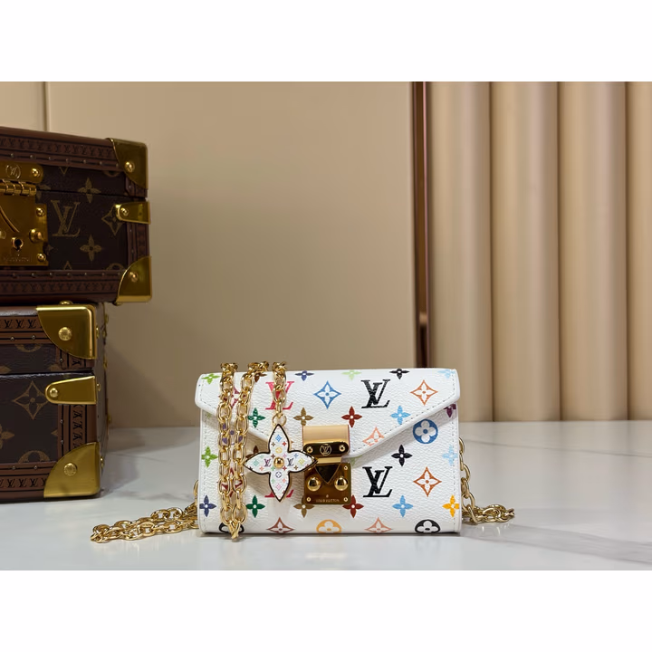 Louis Vuitton white canvas bag — ref 797356