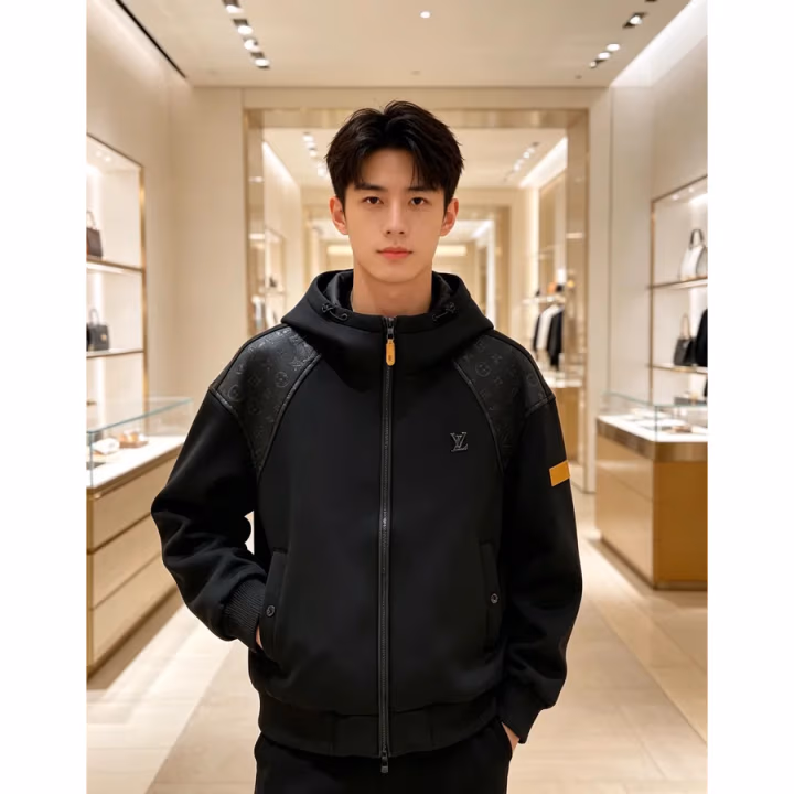 Louis Vuitton black hoodie — ref 838924