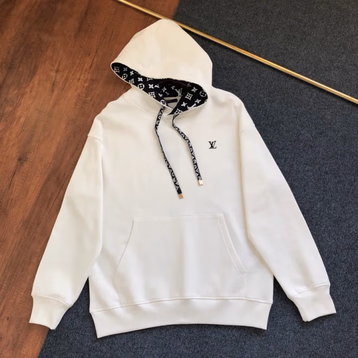 Louis Vuitton white hoodie — ref 808254