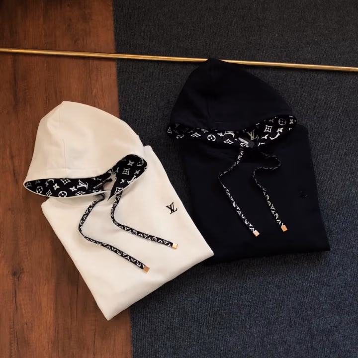 Louis Vuitton white hoodie — ref 808255