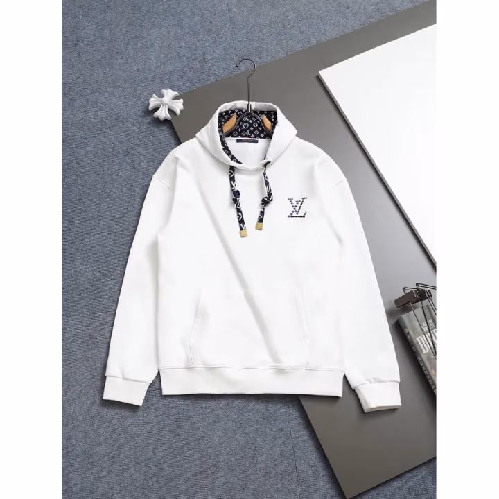 Louis Vuitton white hoodie — ref 818338