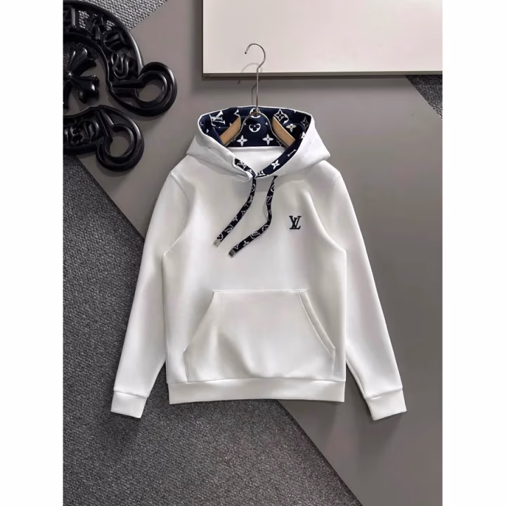 Louis Vuitton white hoodie — ref 807468