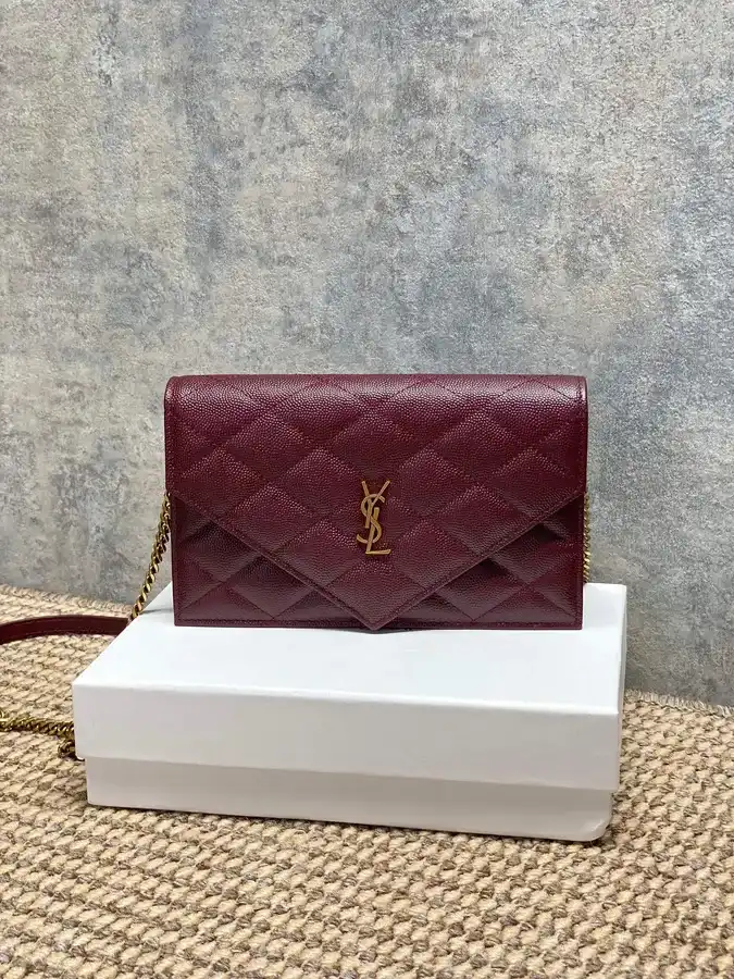 Saint Laurent burgundy mini bag — ref 787531