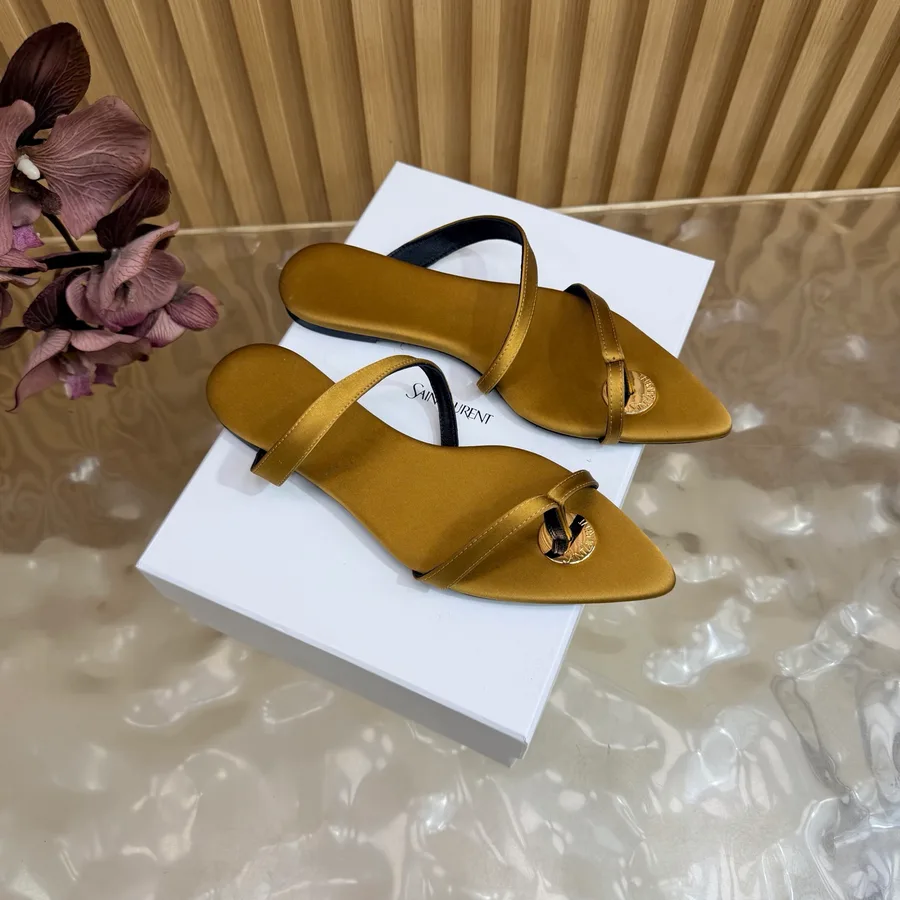 Saint Laurent gold shoe — ref 813242