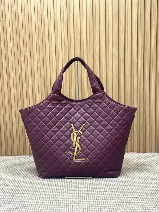Saint Laurent burgundy tote bag — ref 833403