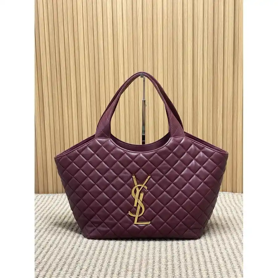 Saint Laurent burgundy tote bag — ref 833407