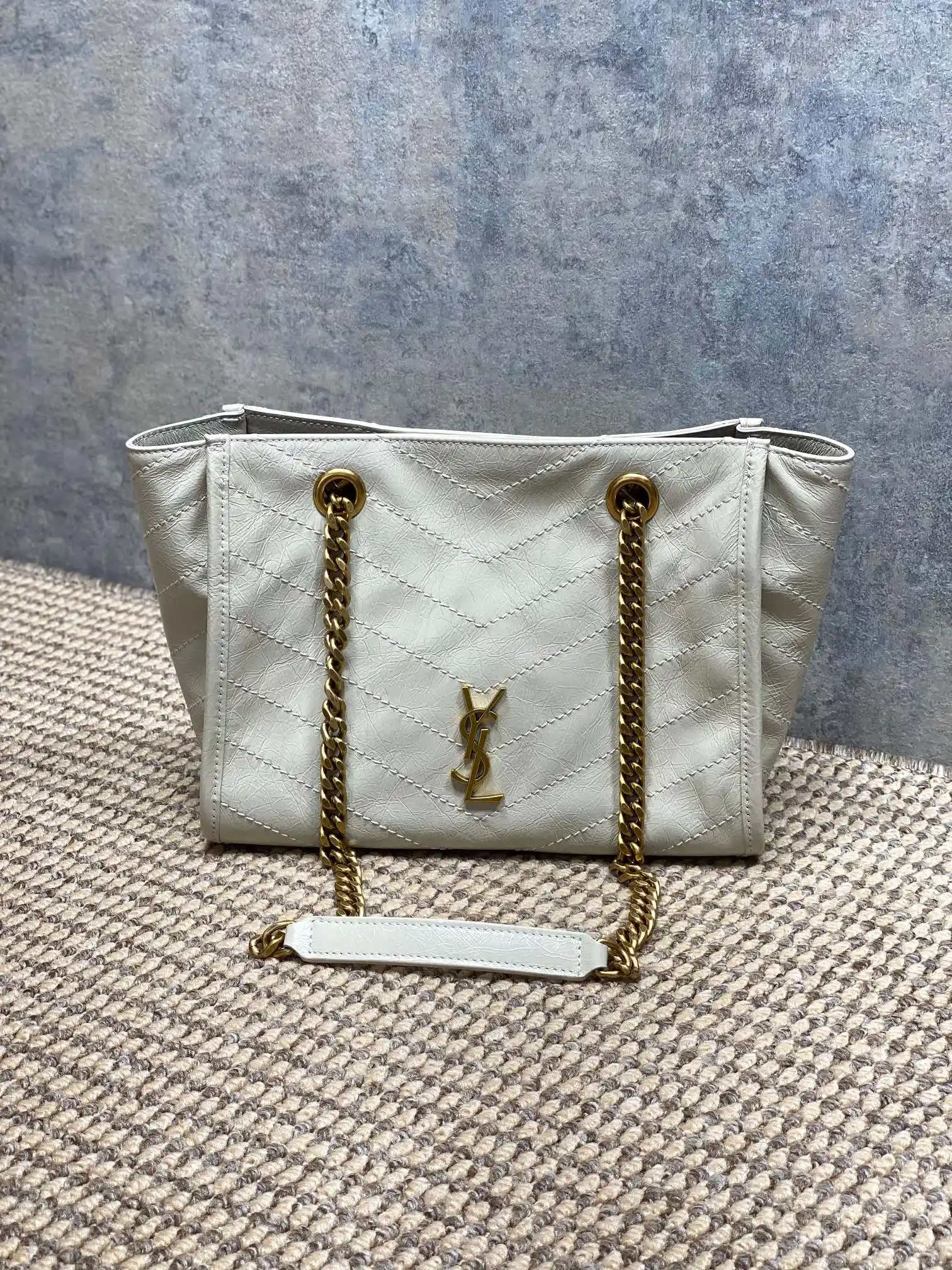 Saint Laurent cream tote bag — ref 770886