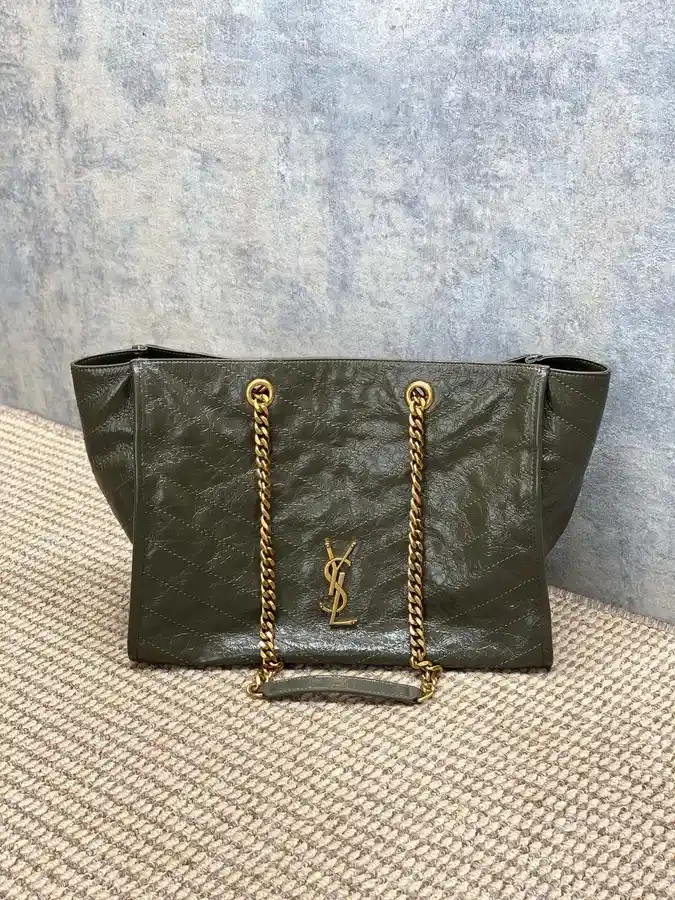 Saint Laurent green tote bag — ref 788408