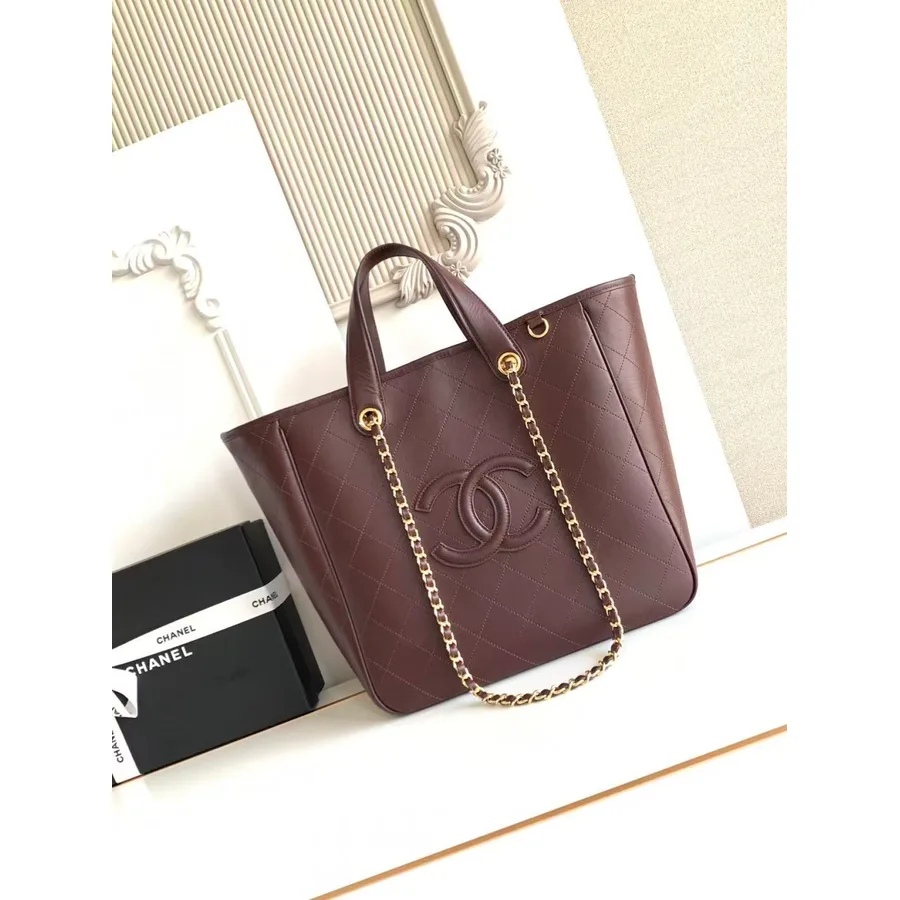 Chanel 26B mini tote handle detail catalog photo