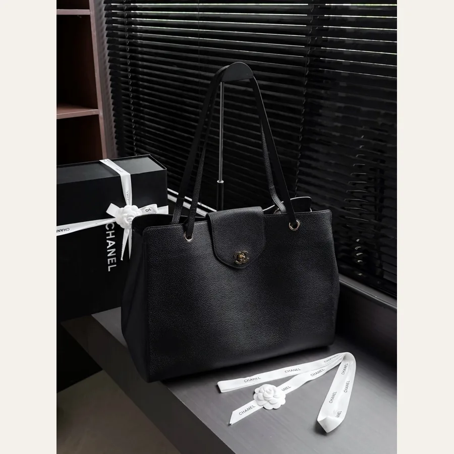 Chanel structured daily bag with chain and hardware detail
