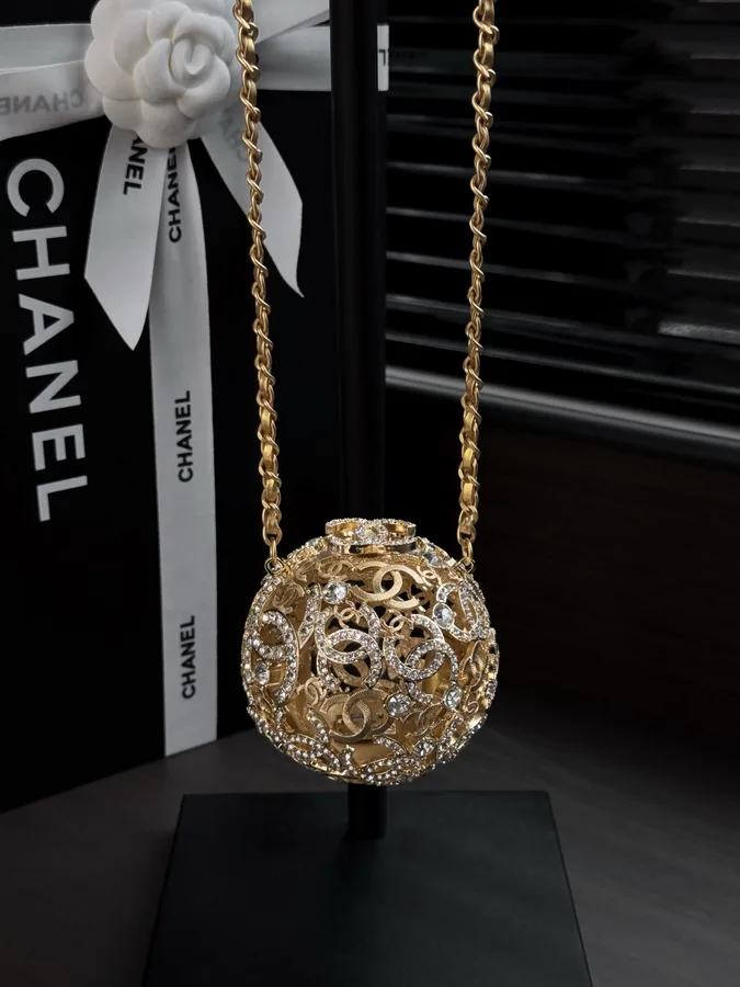 Chanel sphere evening bag detail catalog photo