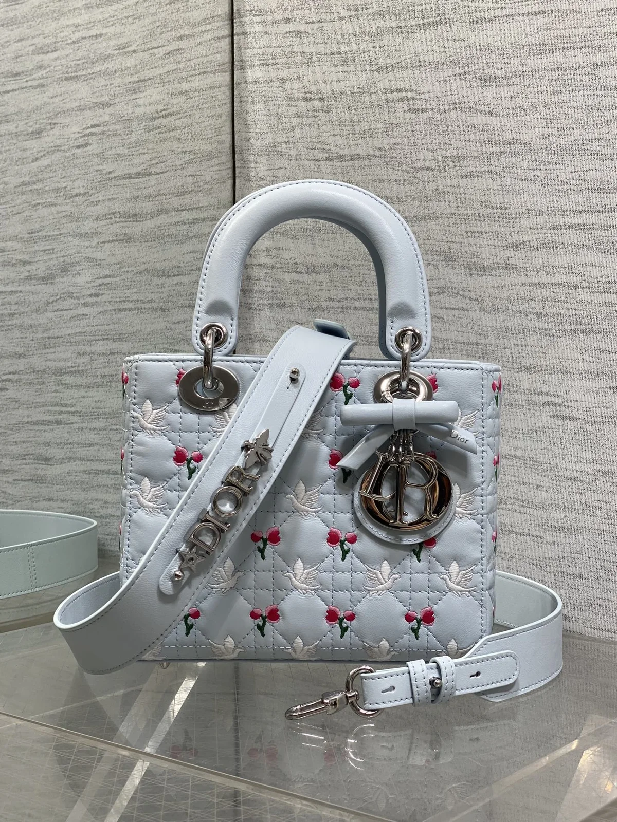 Dior Lady bag Dove Tulip collection - Lady Small