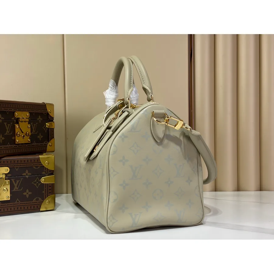 LV Speedy Soft 30 bag handle detail catalog photo