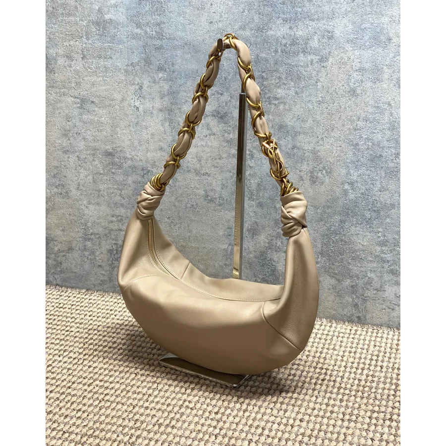 YSL Amalia crescent bag chain strap detail catalog photo