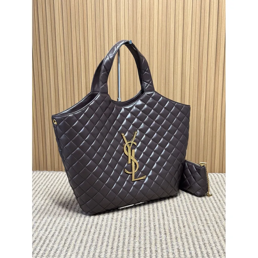 YSL Icare maxi quilted tote angle catalog photo